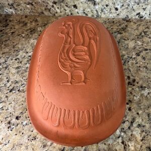 Schlemmertopf Terracotta Clay Baker Pot Scheurich Keramik 838 Rooster Germany